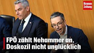 FPÖ zählt Nehammer an, Doskozil nicht unglücklich | krone.tv NEWS