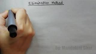 Elimination Method of Solving Equations