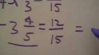 Subtracting Fractions with Unlike Denominators