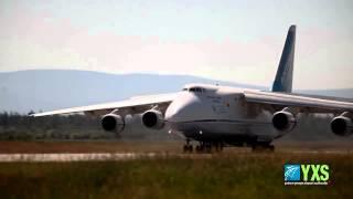 Antonov AN-124 landing at YXS - July 13, 2012