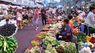 Cambodian Night Market Food Tour -  Foods Lifestyle And People Activities @ Orussey Market