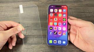 iPhone 15 (All Models) How To Install Glass Screen Protector, NO BUBBLES!