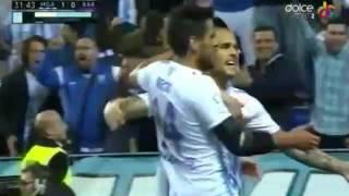 Sandro Ramirez Goal  Malaga 1 - 0 Barcelona 08/04/2017 HD
