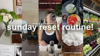 SUNDAY RESET VLOG! productive & busy day, pilates, deep cleaning, & preparing for a new week!