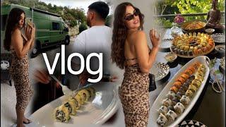 VLOG I KARAVAN TURU SUŞHİ PARTİSİ I DENEMELİ ZARA LEOPAR ELBİSE  I Kargolar  #vlog #zara #karavan