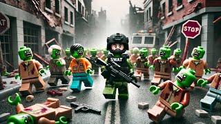 SWAT Hero Rescues Lego City from Zombie Gang Takeover - Lego Zombie Apocalypse