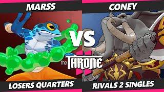 The Throne 2 TOP 8 - Marss (Ranno) Vs. Coney (Loxodont) Rivals of Aether 2 - RoA2