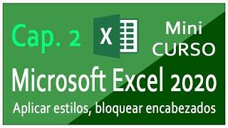 2. Curso de Excel para principiantes ⭐ Crear una agenda, Colores, textos, bloquear encabezados