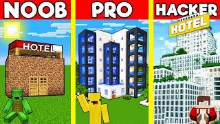 HOTEL Build Battle In Minecraft - NOOB VS PRO CHALLENGE - Maizen Mizen Mazien Parody