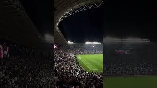 Crowd reaction after Vinicius Jr did Chriatiano Ronaldo's Suuuiiii, after scoring against Barcelona.