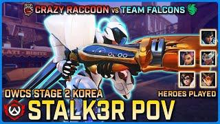 [ Stalk3r ] Crazy Raccoon vs Team Falcons | Playoffs | OWCS Korea Stage 2