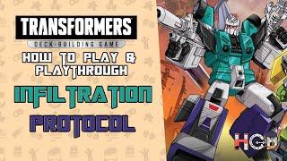 INFILTRATION PROTOCOL | How to Play & Solo session | Transformers Deck Building Game