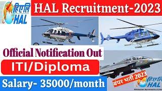 HAL Recruitment-2023 || Helicopter Division, Bangalore  Recruitment.