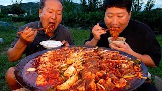 묵은지찜에 소갈비와 오겹살을 한 번에! 소갈비오겹살 묵은지찜!! (Braised Kimchi with 2 meats) 요리&먹방!! - Mukbang eating show