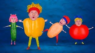 Potato & Tomato, Cucumber & Pepper Doodles | D Billions Kids Songs