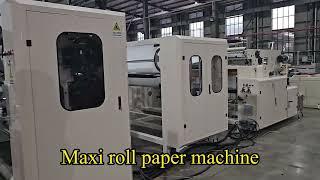 France automatic label maxi roll tissue paper making machine production line #maxirollmachine