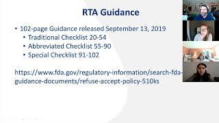 RTA Hold and AI Request Responses to an FDA 510(k) Reviewer