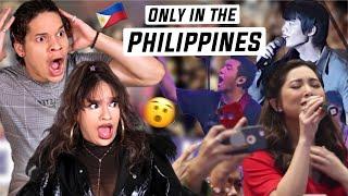 How's this NORMAL!? Waleska & Efra react to UNREAL Live SHOWS in FILIPINO MALLS