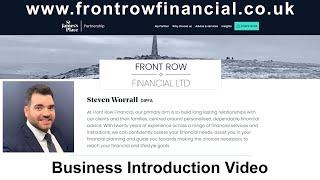 Front Row Financial. Steven Worrall, Rochdale Greater Manchester UK.