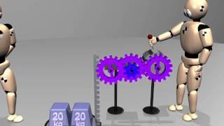 Cars: engine power and transmission - 3D animation