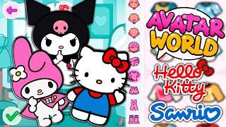 Hello Kitty, Kuromi, My Melody Avatar World Pazu🩷 Sanrio Characters in Avatar World