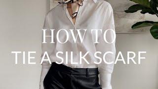 HOW TO TIE A SILK SCARF #youtubeshorts