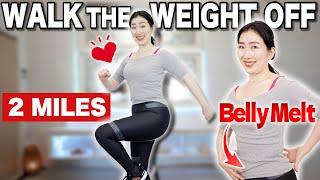 2 MILES Easy Walking to Lose Belly Fat/ Lose Weight & Burn Fat Efficiently  (3.2 km)