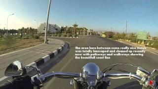 Motorcycle ride Cyprus, Paphos Harbour to Coral bay, Jan 2014, video 3.