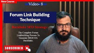 Backlinks SEO Strategy: Forum Link Building Technique To Create High DA Backlinks Easily in 2023