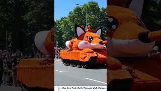 Red Fox Theme Tank USA ️ Would you like to ride? #tank #travel#redfox #funny  #viralshorts #usa