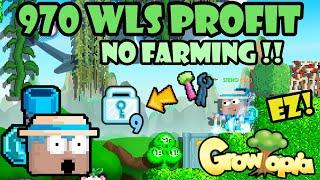 970 WLS EASY LAZY PROFIT!! NO FARMING! | GrowTopia Profit 2023