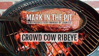 Double Feature - Crowd Cow Unboxing - Reverse Sear Ribeye on Mini Weber Smokey Mountain