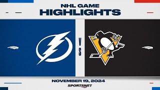 NHL Highlights | Lightning vs. Penguins - November 19, 2024