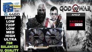 God of War PC ►RX 560 + I5 4460 | 1080P , 720P + AMD FidelityFX Super Resolution