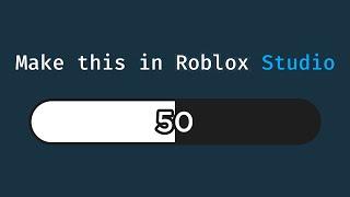 How to make a slider in Roblox Studio