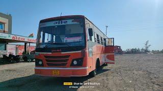 GSRTC "Gir"Deluxe Bus Arriving At Savarkundla.