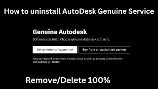 How to uninstall  Autodesk Genuine Service | Uninstall Autodesk Desktop App