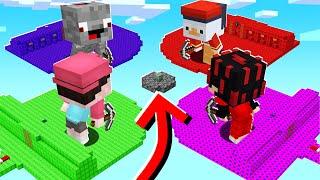 1v1v1v1 Minecraft LUCKY BLOCK BEDWARS !