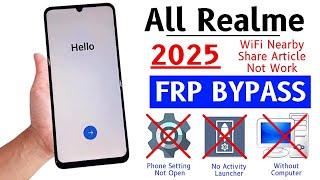 All Realme Android 14 Google/Frp Bypass Setting Not Open | Share Article Not Work | Without Pc 2025