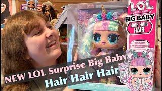 NEW LOL Surprise Big Baby BB Hair Hair Hair Unicorn Doll - L.O.L. Large B.B. - Unboxing & Review