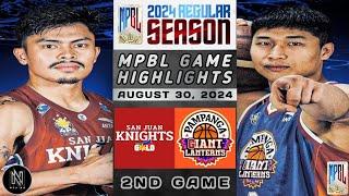 MPBL HIGHLIGHTS: SAN JUAN KNIGHTS VS PAMPANGA GIANT LANTERNS (AUGUST 30, 2024)