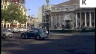 1960s Lisbon, Rossio Square, Rare Colour Footage Portugal