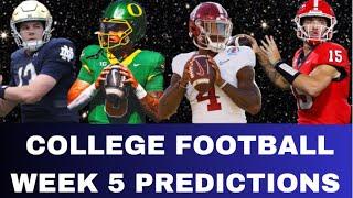 College Football  *PREDICTIONS* for Week 5