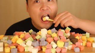 ASMR Mukbang (eating broadcasting) with Rainbow Cube Cheese~!! (Eating Show) (subtitles offered)