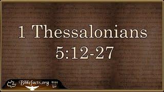 1 Thessalonians 5 12 27 and its Idioms