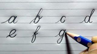 Cursive handwriting with Pencil | Neat and Clean | Small letters | abcd | Palash Calligraphy