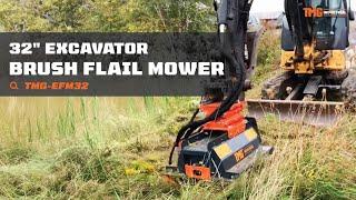 TMG Industrial 32" Excavator Brush Flail Mower - TMG-EFM32