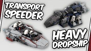 I Made 2 EPIC Alternate Builds Using 2 Imperial Dropship vs Rebel Scout Speeder Sets!