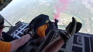 WOW! Navy SEALS' Insane Parachute Jump into Football Stadium! =O