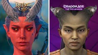 Character Creator in Dragon Age: The Veilguard vs Baldur's Gate 3